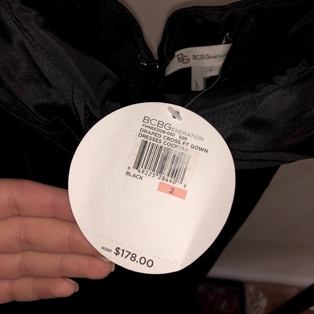 BCBGeneration Strapless Long Black Gown NWT Brand New Dress Size 2 - Picture 4 of 4